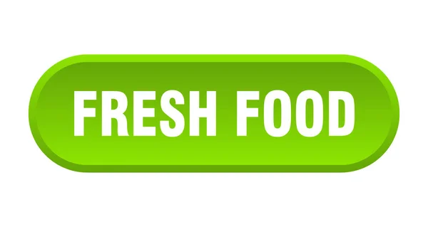 Fresh Food Button Rounded Sign Isolated White Background — Stock Vector