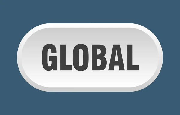 Bouton Global Panneau Arrondi Isolé Sur Fond Blanc — Image vectorielle
