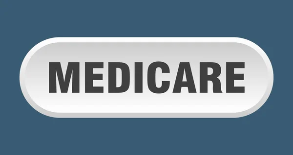 Botón Medicare Signo Redondeado Aislado Sobre Fondo Blanco — Archivo Imágenes Vectoriales