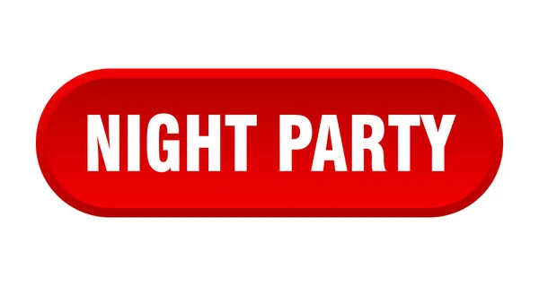 Night Party Button Rounded Sign Isolated White Background — Stock Vector