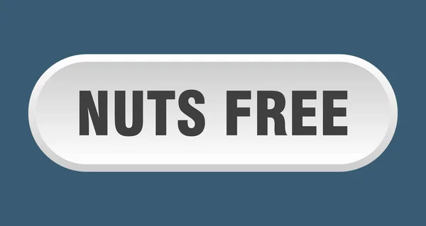 Nuts Free Button Rounded Sign Isolated White Background — Stock Vector