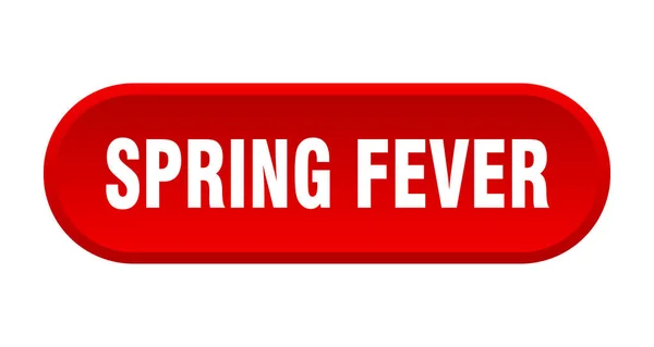 Spring Fever Button Rounded Sign Isolated White Background — Stock Vector