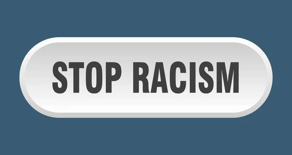 Stop Racism Button Rounded Sign Isolated White Background — Stock Vector