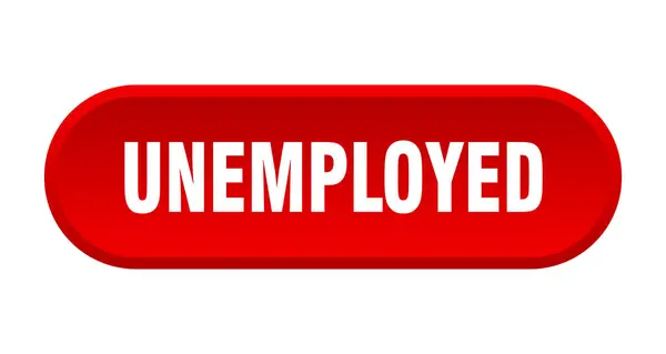 Unemployed Button Rounded Sign Isolated White Background — Stock Vector