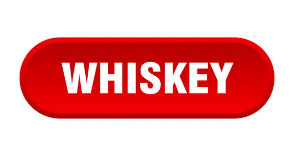 Whiskey Knopf Abgerundetes Zeichen Isoliert Auf Weißem Hintergrund — Stockvektor