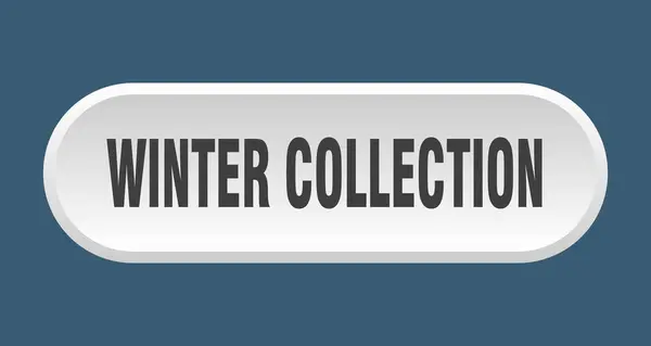 Winter Collection Button Rounded Sign Isolated White Background — Stock Vector