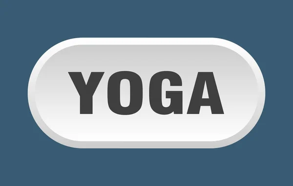 Botón Yoga Signo Redondeado Aislado Sobre Fondo Blanco — Vector de stock