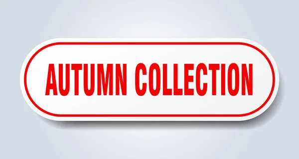 Sonbahar Koleksiyon Işareti Zole Edilmiş Bir Çıkartma Beyaz Düğme — Stok Vektör