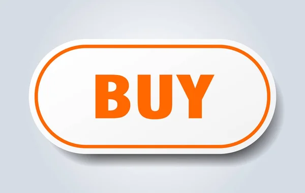 Comprar Sinal Autocolante Isolado Arredondado Botão Branco — Vetor de Stock