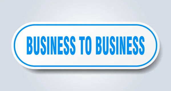 Negócio Para Sinal Negócios Autocolante Isolado Arredondado Botão Branco — Vetor de Stock