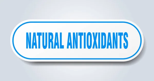 Sinal Antioxidantes Naturais Autocolante Isolado Arredondado Botão Branco — Vetor de Stock