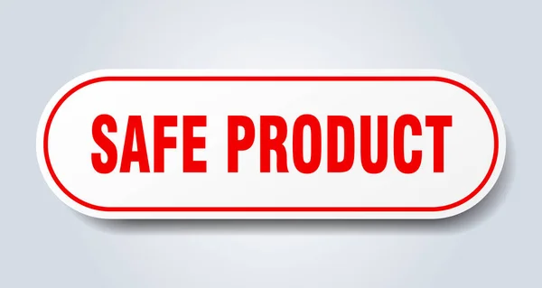Güvenli Ürün Işareti Zole Edilmiş Bir Çıkartma Beyaz Düğme — Stok Vektör