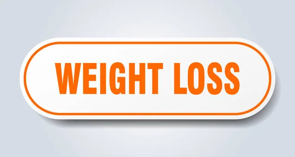 Weight Loss Sign Rounded Isolated Sticker White Button — Stock Vector