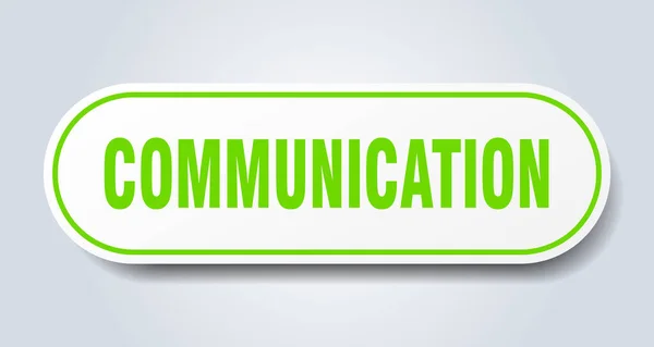 Σημάδι Επικοινωνίας Στρογγυλεμένο Αυτοκόλλητο Λευκό Κουμπί — Διανυσματικό Αρχείο