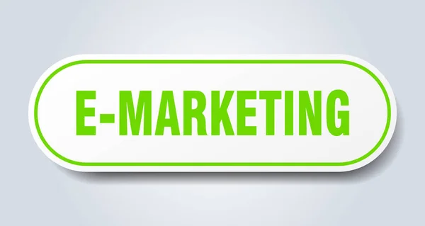 Marketing Teken Afgeronde Geïsoleerde Sticker Witte Knop — Stockvector