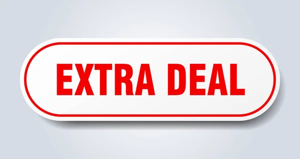 Extra Deal Sign Rounded Isolated Sticker White Button — Stock Vector