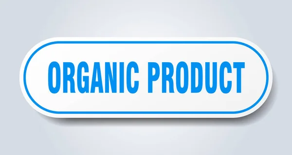 Signo Producto Orgánico Pegatina Aislada Redondeada Botón Blanco — Archivo Imágenes Vectoriales