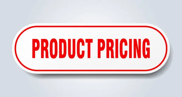Sinal Preços Produto Autocolante Isolado Arredondado Botão Branco —  Vetores de Stock