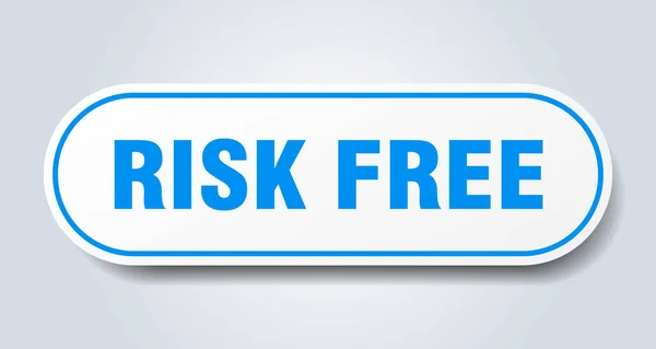Знак Вільного Ризику Округлі Ізольовані Наклейки Біла Кнопка — стоковий вектор