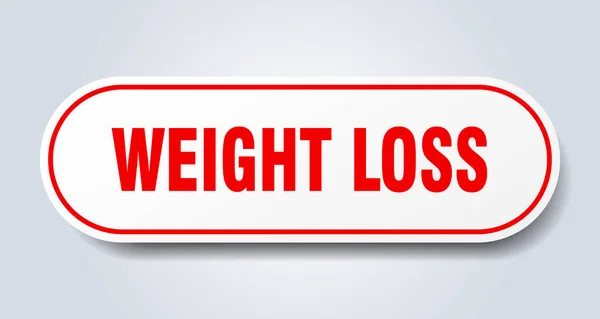 Weight Loss Sign Rounded Isolated Sticker White Button — Stock Vector