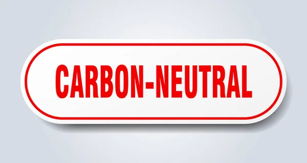 Co2 Neutraal Teken Afgeronde Geïsoleerde Sticker Witte Knop — Stockvector