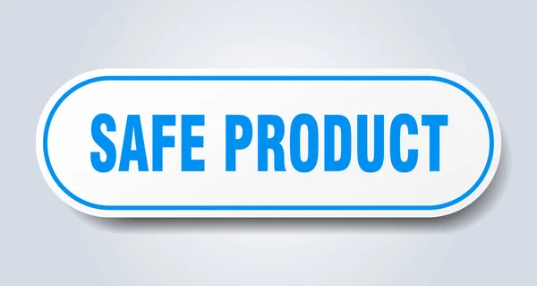 Sichere Produktkennzeichnung Abgerundete Einzelaufkleber Weißer Knopf — Stockvektor