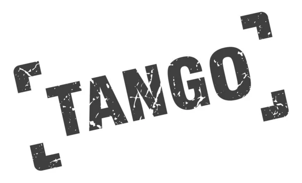 Штамп Танго Квадратный Гранж Знак Белом Фоне — стоковый вектор