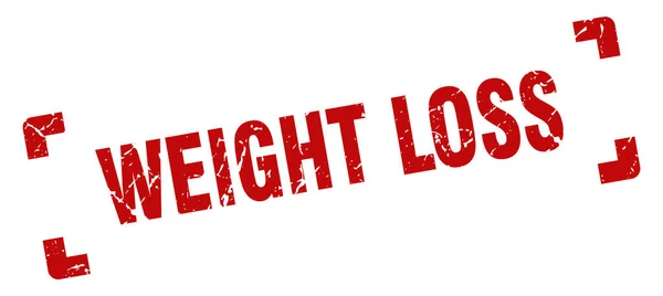 Gewichtsverlust Stempel Quadratisches Grunge Zeichen Auf Weißem Hintergrund — Stockvektor