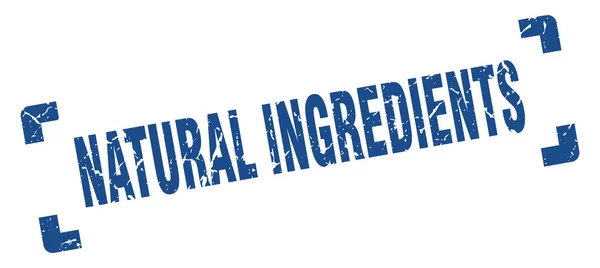 Sello Ingredientes Naturales Signo Grunge Cuadrado Sobre Fondo Blanco — Vector de stock