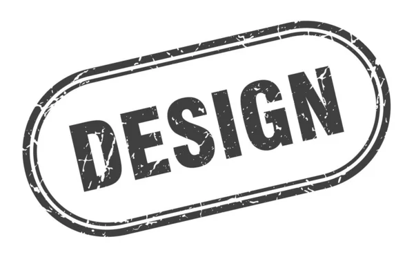 Timbro Design Segno Grunge Arrotondato Sfondo Bianco — Vettoriale Stock