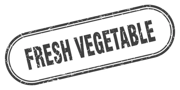 Timbre Légumes Frais Signe Grunge Arrondi Sur Fond Blanc — Image vectorielle