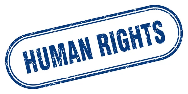 Sello Derechos Humanos Signo Grunge Redondeado Sobre Fondo Blanco — Vector de stock