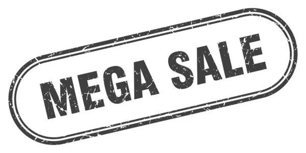 Mega Prodejní Známka Zaoblené Grunge Znamení Bílém Pozadí — Stockový vektor