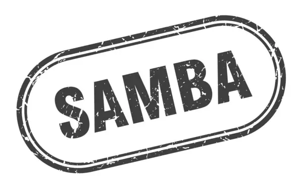 Samba Stamp Округлый Гранж Знак Белом Фоне — стоковый вектор