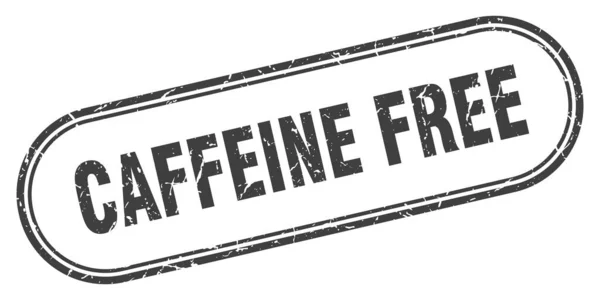 Σφραγίδα Χωρίς Καφεΐνη Στρογγυλεμένο Σήμα Grunge Λευκό Φόντο — Διανυσματικό Αρχείο