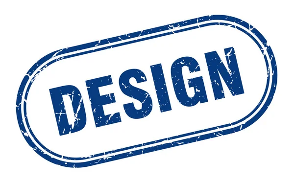 Timbro Design Segno Grunge Arrotondato Sfondo Bianco — Vettoriale Stock