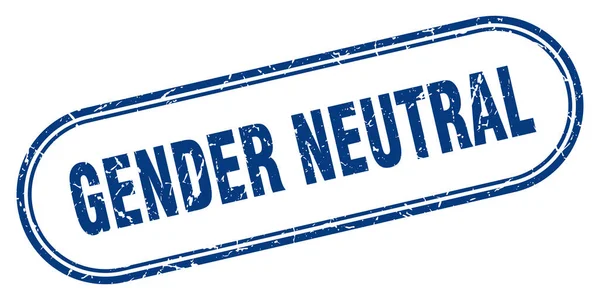 Genderově Neutrální Razítko Zaoblené Grunge Znamení Bílém Pozadí — Stockový vektor