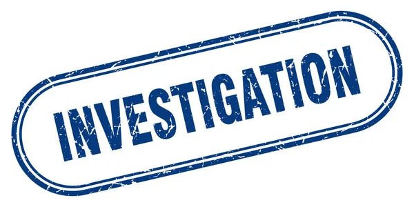 捜査スタンプ 白い背景に丸みを帯びたグランジサイン — ストックベクタ