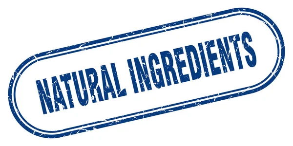 Natural Ingredients Stamp Rounded Grunge Sign White Background — Stock Vector