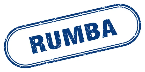 Timbre Rumba Signe Grunge Arrondi Sur Fond Blanc — Image vectorielle