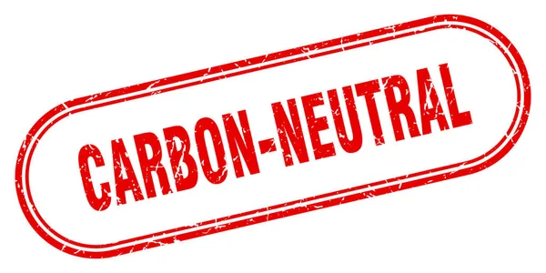 Carimbo Neutro Carbono Sinal Grunge Arredondado Fundo Branco — Vetor de Stock