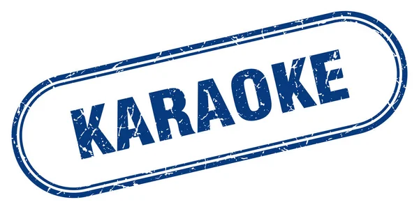 Carimbo Karaoke Sinal Grunge Arredondado Fundo Branco — Vetor de Stock