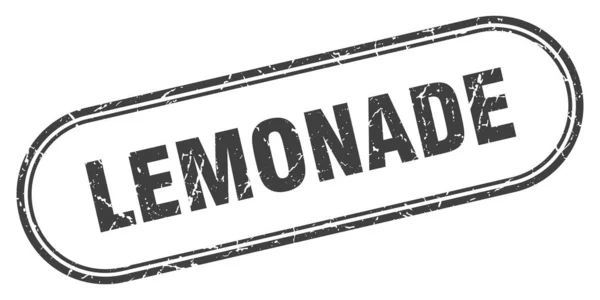 Lemonade Stamp Rounded Grunge Sign White Background — Stock Vector