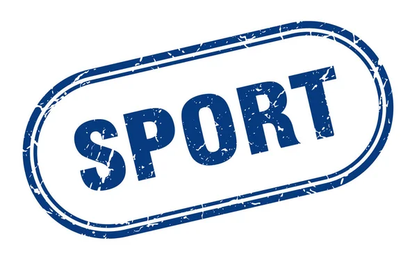 Timbro Sportivo Segno Grunge Arrotondato Sfondo Bianco — Vettoriale Stock