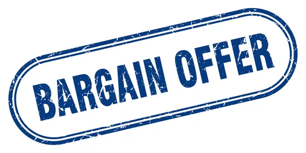Bargain Offer Stamp Rounded Grunge Sign White Background — Stock Vector