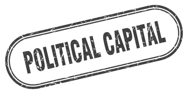 Timbre Capital Politique Signe Grunge Arrondi Sur Fond Blanc — Image vectorielle