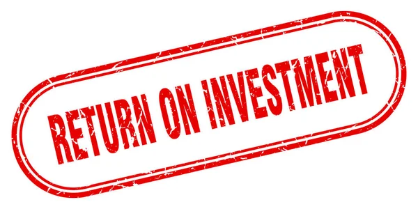Beruházási Bélyeg Megtérülése Lekerekített Grunge Jel Fehér Háttér — Stock Vector
