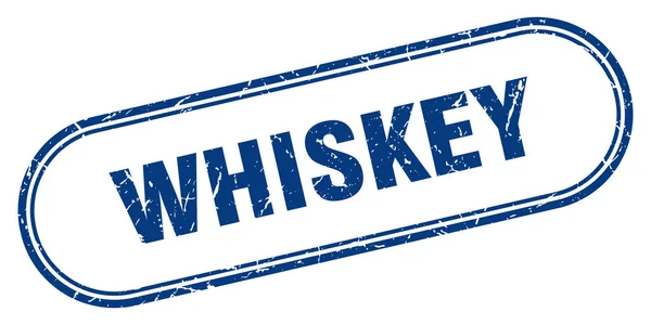 Whiskey Briefmarke Abgerundetes Grunge Zeichen Auf Weißem Hintergrund — Stockvektor