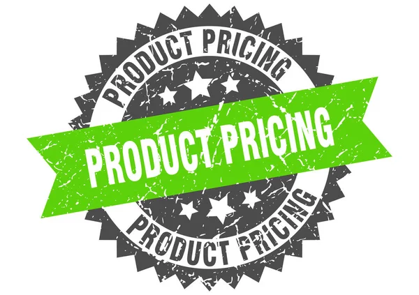 Product Pricing Stamp Grunge Sign Ribbon — Stock Vector