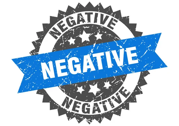 Negative Stamp Grunge Sign Ribbon — Stock Vector